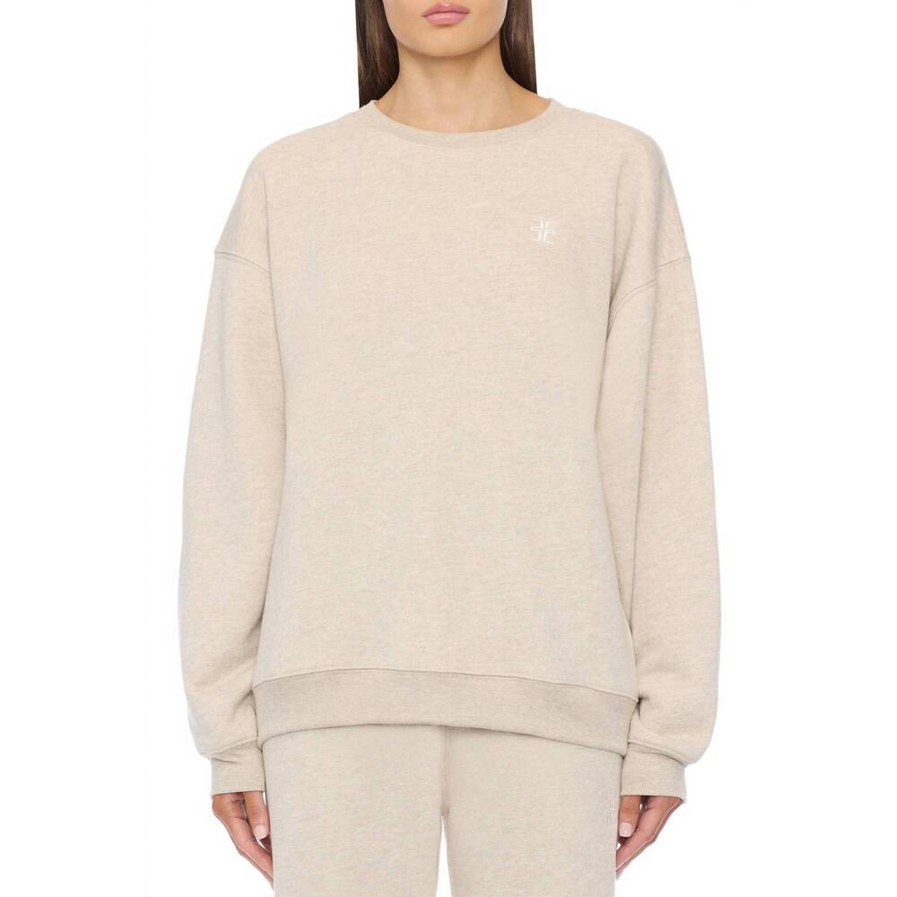 NEW ETERNE oversized crewneck sweatshirt in oatmeal